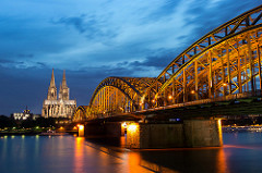 Cologne blue hour