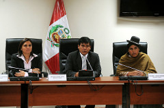 Mesa directiva de Comisión de Pueblos Andinos