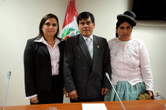 Mesa directiva de Comisión de Pueblos Andinos