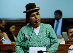 La Legisladora Claudia Coari Mamaní