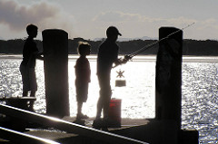 Fishing on Cooktown Wharf