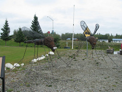Moquito statue at Delta Junction, Alaska