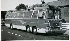 Twin Steer Fever  Part I - Harwich & Dovercourt SYX577F, Bedford VAL -  Duple ex- Grey Green. c1973