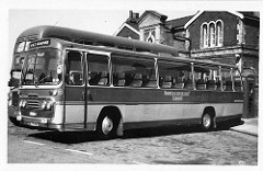 Harwich & Dovercourt Coaches ex-Grey Green  BRISTOL LH  WLT578G at Dovercourt Station c.1976