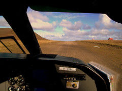 FOULA AIRSTRIP GSICB BN2A ISLANDER DIRECT FLIGHT SHETLAND ISLANDS SEP 2011