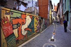 Arte urbano en la calle Alfonso I de Huesca Huesca, 2010