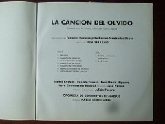 Inside Serrano - La Cancion del Olvido - Isabel Castelo, Renato Cesari, Jose Maria Higuero, Coro Cantores Madrid, Madrid Orquesta de Conciertos, Pablo Sorozabal, Hispavox HH 10-228