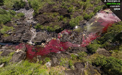 Impresionante panorámica aérea Caño Cristales