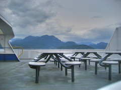 View of Gambier Island from the Upper Deck on the BC Ferry