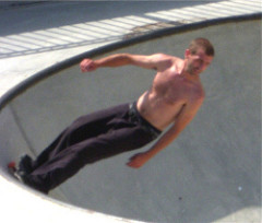 skater guy defying gravity