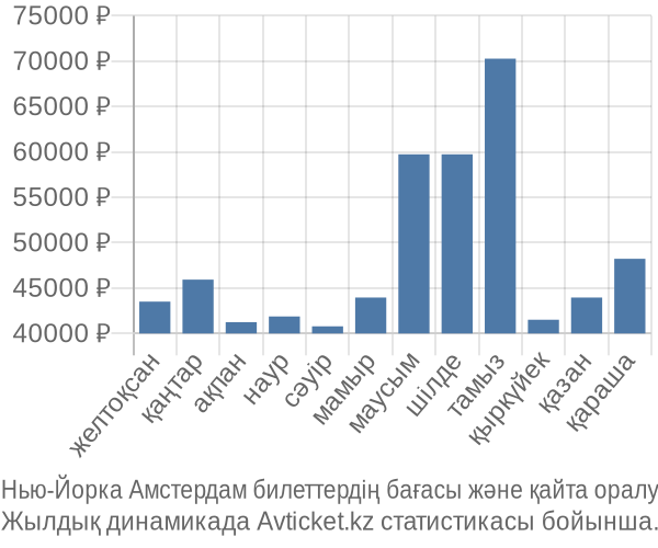 Нью-Йорка Амстердам авиабилет бағасы