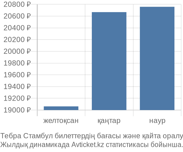 Тебра Стамбул авиабилет бағасы