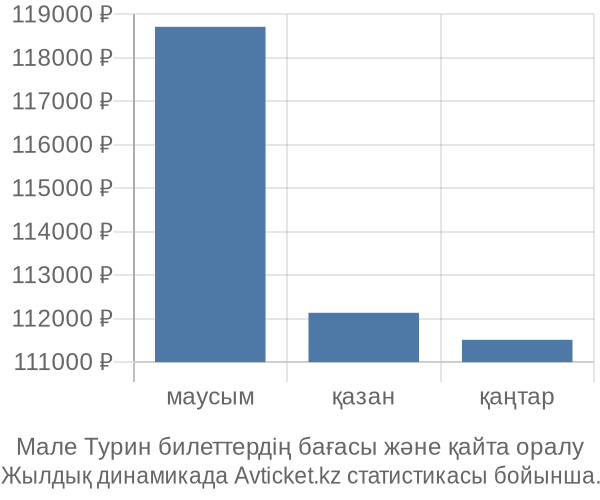 Мале Турин авиабилет бағасы