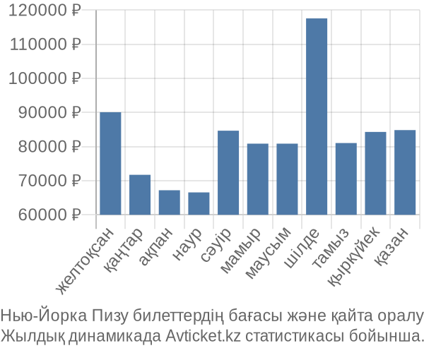 Нью-Йорка Пизу авиабилет бағасы