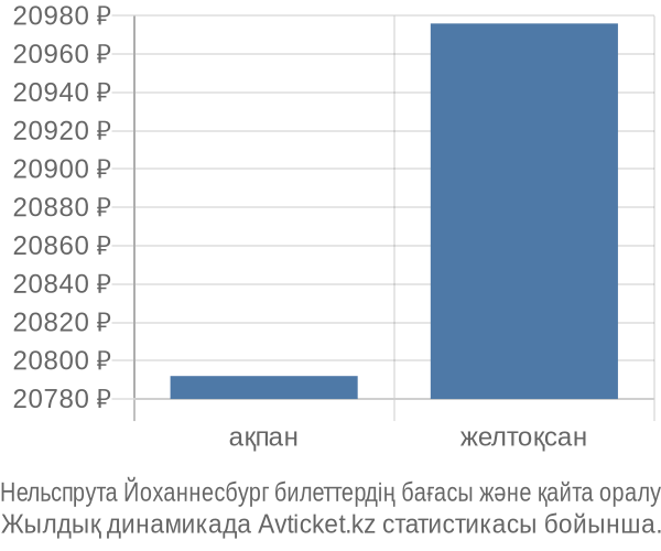 Нельспрута Йоханнесбург авиабилет бағасы