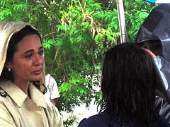 Carla Vilhena chora no Jardim Romano Carla Vilhena chora no Jardim Romano