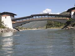 Cantelever bridge of Punakha dzong Cantelever bridge of Punakha dzong