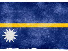 Nauru Grunge Flag