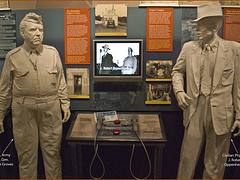 Manhattan Project Leaders -- U.S. Army Lt. Gen. Leslie Groves, Jr. and Civilian Physicist J. Robert Oppenheimer  Bradbury Science Museum Los Alamos (NM) 2013