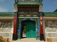 The door of a mosqee near Lanzhou