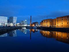 Albert Dock and Canning Half Tide Dock Liverpool, at dusk today. Albert Dock and Canning Half Tide Dock Liverpool, at dusk today.
