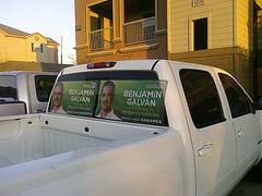 Campaign signs for PRI candidate for mayor of Nuevo Laredo Campaign signs for PRI candidate for mayor of Nuevo Laredo