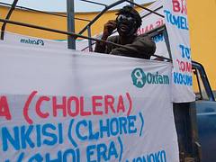 An Oxfam cholera prevention float