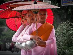 Nuns waiting for alms