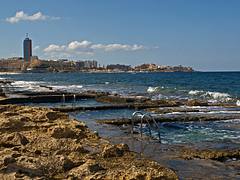Malta: Sliema beach Malta: Sliema beach