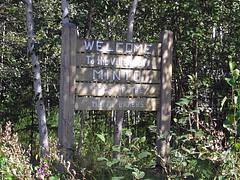 Minto welcome sign Minto welcome sign