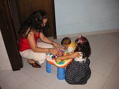 Playing with the kids