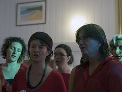 Raw Honey singing at the Monarch Hotel