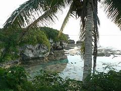 Alofi sea shore in Niue
