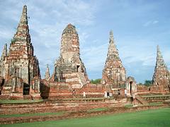 Remnants of Buddhist Monastary in Ayutthaya Thailand