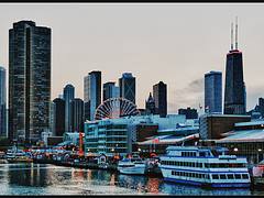 The HDR-files: Chicago Evening Skyline (Navy Pier)