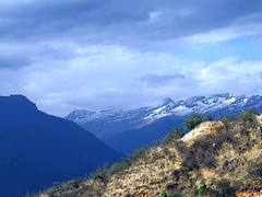 Bhutan-Still snow covered mountains in Paro