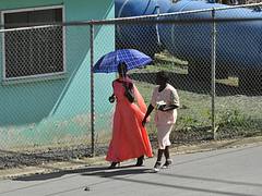Colourful Church goers