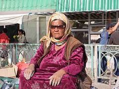 Nukus, saleswoman at Nukus Bazaar