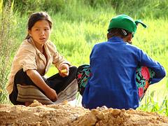 Minority People outside the Market in Sam Neua - Laos