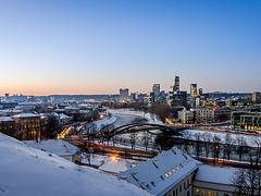 Winter cityscape of Vilnius