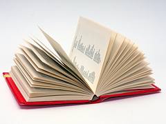 Spanish dictionary pages up into the air