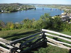 Ohio River with West Virginia & Ohio Memorial Bridge
