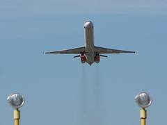 Airplane taking off on airport