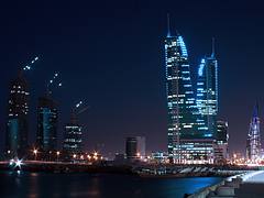 Kingdom of Bahrain Skyscrapers at night