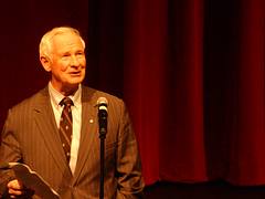 David Johnston introducing Justin Trudeau David Johnston introducing Justin Trudeau
