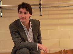 Justin Trudeau Backstage with Media Justin Trudeau Backstage with Media