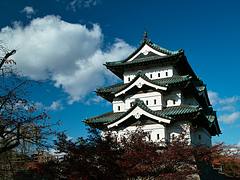 Hirosaki-jo in the sky (Hirosaki, Aomori, Japan)