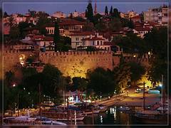 Antalya. View in the evening at the port