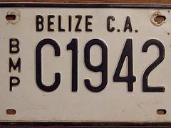 BELIZE, BELMOPAN C.2005 ---PRIVATE PASSENGER PLATE BELIZE, BELMOPAN C.2005 ---PRIVATE PASSENGER PLATE