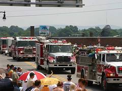 Fire trucks in parade Fire trucks in parade